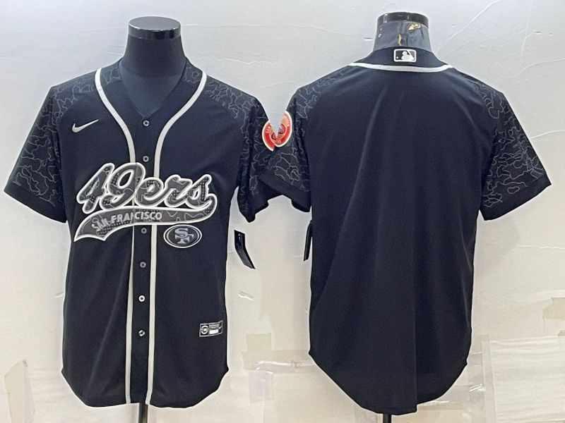 Men San Francisco 49ers Blank Black Reflector 2022 Nike Co branded NFL Jersey->chicago bears->NFL Jersey